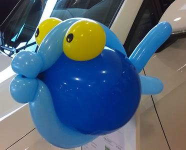 ballon sculpté poisson, animation ballon, sculpteur de ballon, nantes,rennes,angers,vannes